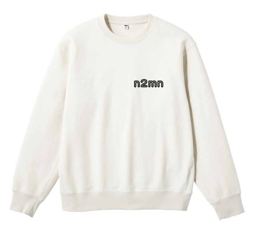 ※受注生産　n2mn 文字入りスウェットシャツ　XLサイズ