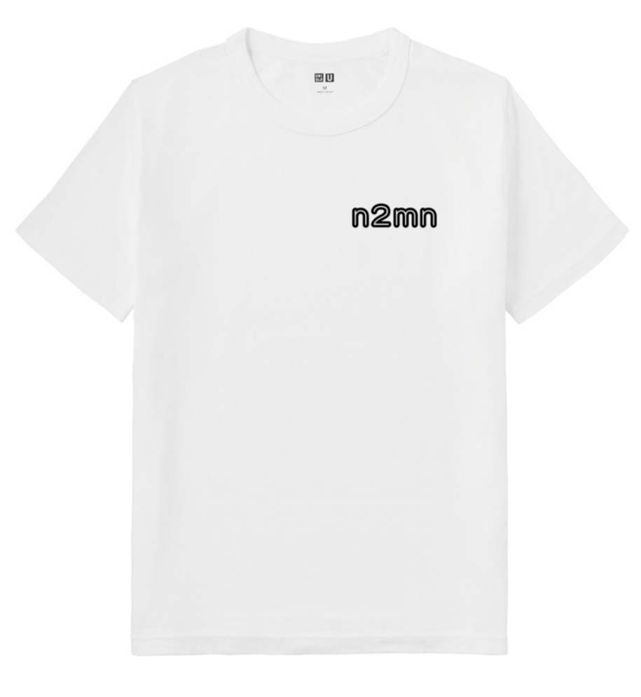 ※受注生産　n2mn 文字入り UクルーネックTシャツ　Sサイズ