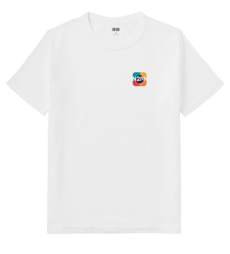 ※受注生産　n2mn ロゴ入り UクルーネックTシャツ　Sサイズ