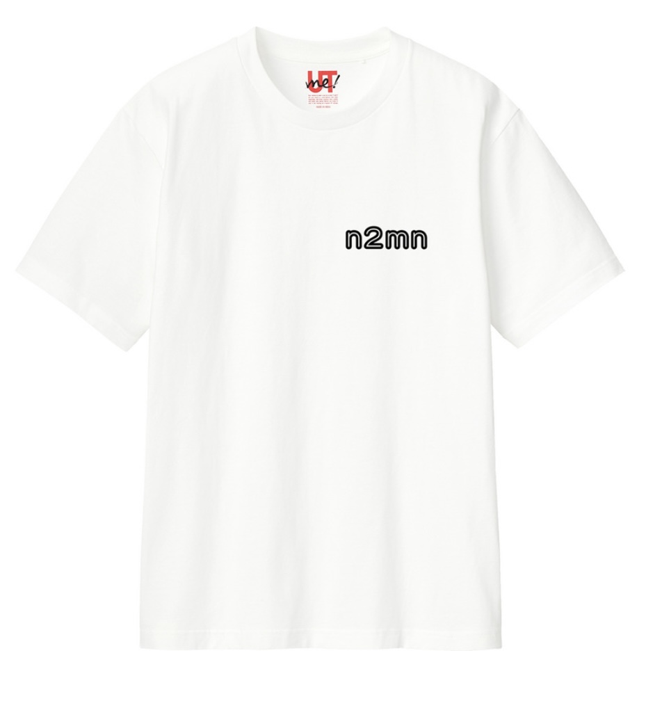 ※受注生産　n2mn 文字入り ベーシックTシャツ　Mサイズ